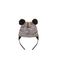 Boy's Girl's Knitted Bear Jacquard Pompoms Beanie Cap